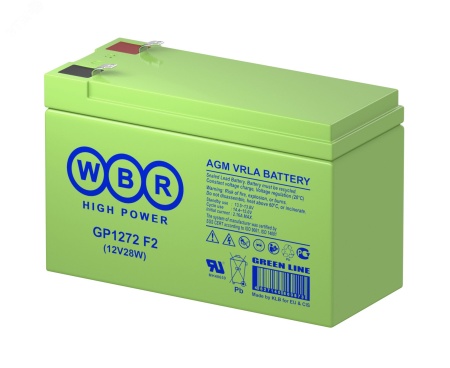 Аккумулятор GP 12В 28W WBR WBR  GP1272(28W) Аккумулятор GP1272 F2 (12V28W)