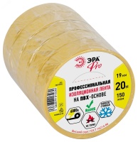 Изолента PRO150YEL ПВХ профессиональная 19мм х 20м 150 мкм, желтая PRO ЭРА Б0057289
