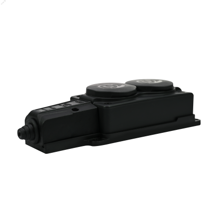 MST4102BK Колодка 2х розетка 2К+З каучуковая 16А/250В IP44 Чёрная MultiSet Systeme Electric 