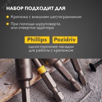 Набор бит и торцевых головок на шуруповерт Kranz KR-92-0461