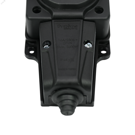 MST4104BK Колодка 4х розетка 2К+З каучуковая 16А/250В IP44 Чёрная MultiSet Systeme Electric 