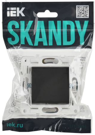 SK-V12-0-10-K48 SKANDY Выключатель 1-клавишный проходной 10А SK-V02T титан IEK 