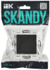 SK-V12-0-10-K48 SKANDY Выключатель 1-клавишный проходной 10А SK-V02T титан IEK 
