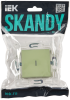 SKANDY Выключатель 1-клавишный с индикацией 10А SK-V07G мятный IEK SK-V10-1-10-K06