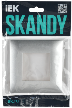 SKANDY Рамка 1-местная SK-F01S серебряный IEK SK-M12-K23