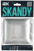 SKANDY Рамка 1-местная SK-F01S серебряный IEK SK-M12-K23