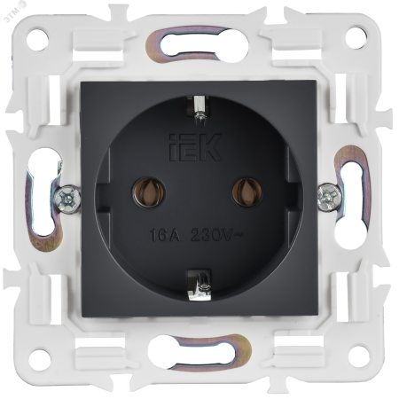 SK-R11-16-K48 SKANDY Розетка с заземлением без защитных шторок 16А SK-R05T титан IEK 