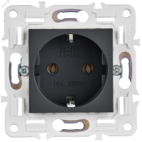 SKANDY Розетка с заземлением без защитных шторок 16А SK-R05T титан IEK SK-R11-16-K48