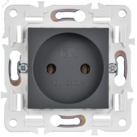SKANDY Розетка без заземления без защитных шторок 10А SK-R02T титан IEK SK-R10-10-K48