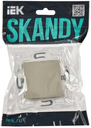 SK-PL10-K10 SKANDY Заглушка с суппортом SK-C01B бежевый IEK 