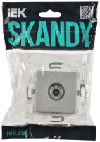 SKANDY Розетка TV проходная SK-A17S серебряный IEK SK-A10-P-K23