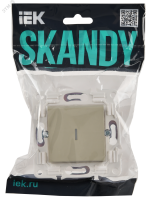 SKANDY Выключатель 1-клавишный с индикацией 10А SK-V07B бежевый IEK SK-V10-1-10-K10