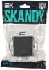 SKANDY Выключатель 2-клавишный проходной 10А SK-V05T титан IEK SK-V22-0-10-K48