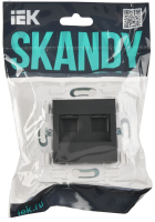 SKANDY Розетка компьютерная двойная RJ45 кат.5E SK-K03G графит IEK SK-K20-1-K53