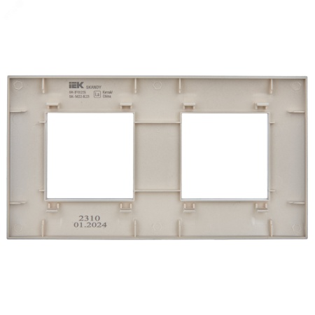 SKANDY Рамка 2-местная SK-F02S серебряный IEK SK-M22-K23