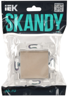 SKANDY Выключатель 1-клавишный проходной 10А SK-V02Sa песочный IEK SK-V12-0-10-K98