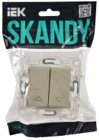 SKANDY Выключатель жалюзи 10А SK-V12B бежевый IEK SK-V15-0-10-K10