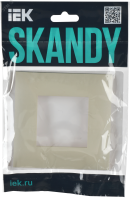 SKANDY Рамка 1-местная SK-F01B бежевый IEK SK-M12-K10