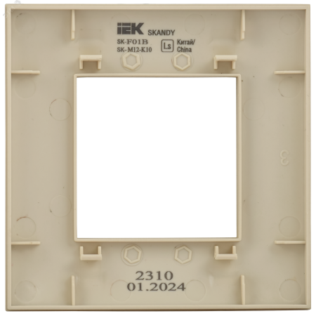 SK-M12-K10 SKANDY Рамка 1-местная SK-F01B бежевый IEK 