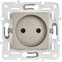 SKANDY Розетка без заземления без защитных шторок 10А SK-R02Sh шампань IEK SK-R10-10-K37