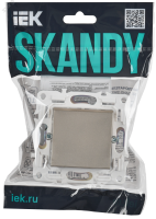 SKANDY Выключатель 1-клавишный проходной 10А SK-V02Sh шампань IEK SK-V12-0-10-K37