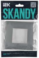 SKANDY Рамка 1-местная SK-F01Gr серый IEK SK-M12-K03