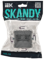 SKANDY Розетка компьютерная двойная RJ45 кат.5E SK-K03Gr серый IEK SK-K20-1-K03