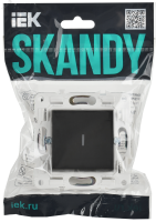 SKANDY Выключатель 1-клавишный с индикацией 10А SK-V07T титан IEK SK-V10-1-10-K48