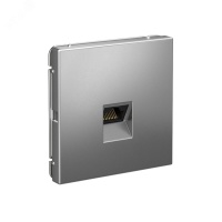 ARTGALLERY РОЗЕТКА компьютерная RJ45, кат. 5е, механизм, СТАЛЬ Systeme Electric GAL000983