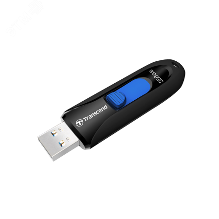 Флеш накопитель 256GB JetFlash 790, USB 3.1 Gen 1, выдвижной, черный, синий Transcend TS256GJF790K 1000533482