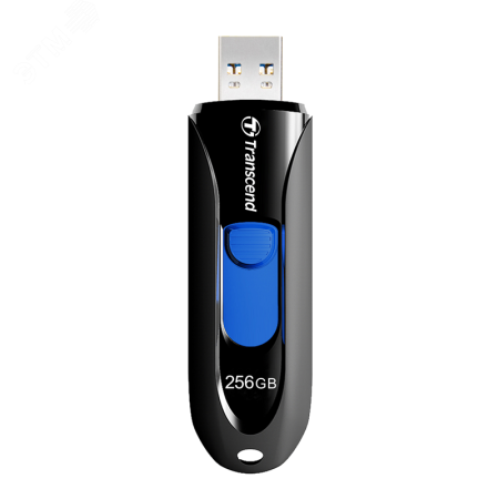 Флеш накопитель 256GB JetFlash 790, USB 3.1 Gen 1, выдвижной, черный, синий Transcend TS256GJF790K 1000533482