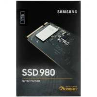 Накопитель SSD M.2 2280 1TB 980, NVMe, 3D NAND TLC, 3500/3500 Мб/с Samsung MZ-V8V1T0BW 77639