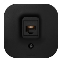 Розетка компьютерная RJ45 категория 5e UTP Legrand Quteo IP20 накладная чёрная матовая Legrand/Daccord 782480 IEK