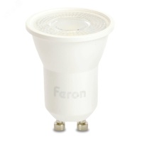 Лампа светодиодная LED 5вт 230в GU10 белый с линзой 38 гр. FERON LB-272 51219