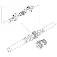 Переход гнездо F - гнездо F БОЧКА, REXANT 05-4201