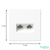 GAL000185 ARTGALLERY РОЗЕТКА двойная компьютерная RJ45+RJ45, кат. 5е, механизм, БЕЛЫЙ Systeme Electric 