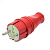 MST4401RD MultiSet Вилка 2К+З прямая каучуковая 16А/250В IP44 Красная Systeme Electric 