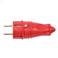 MultiSet Вилка 2К+З прямая каучуковая 16А/250В IP44 Красная Systeme Electric MST4401RD SE (Потенциал)