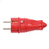 MST4401RD MultiSet Вилка 2К+З прямая каучуковая 16А/250В IP44 Красная Systeme Electric 