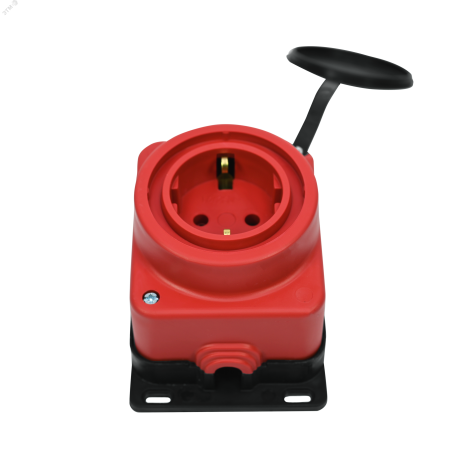 MST4403RD MultiSet Розетка 2К+З открытой установки каучуковая 16А/250В IP44 Красная Systeme Electric 