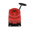MST4403RD MultiSet Розетка 2К+З открытой установки каучуковая 16А/250В IP44 Красная Systeme Electric 