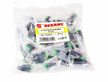 Разъем питания гнездо 2.1х5.5 с клеммной колодкой, REXANT 14-0315
