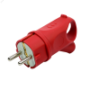 MST1402RD MultiSet Вилка 2К+З угловая каучуковая 16А/250В IP44 Красная Systeme Electric 