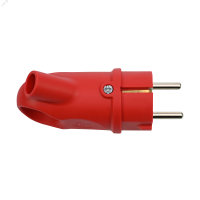 MultiSet Вилка 2К+З угловая каучуковая 16А/250В IP44 Красная Systeme Electric MST1402RD SE (Потенциал)