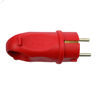 MultiSet Вилка 2К+З угловая каучуковая 16А/250В IP44 Красная Systeme Electric MST1402RD SE (Потенциал)