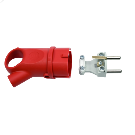 MST1402RD MultiSet Вилка 2К+З угловая каучуковая 16А/250В IP44 Красная Systeme Electric 