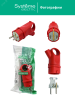 MST1402RD MultiSet Вилка 2К+З угловая каучуковая 16А/250В IP44 Красная Systeme Electric 