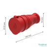 MST4402RD MultiSet Розетка 2К+З кабельная каучуковая 16А/250В IP44 Красная Systeme Electric 
