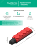 MultiSet Колодка 4х розетка 2К+З каучуковая 16А/250В IP44 Красная Systeme Electric MST4124RD