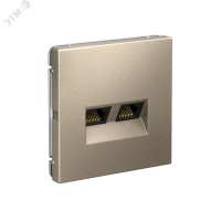 ARTGALLERY РОЗЕТКА двойная компьютерная RJ45+RJ45, кат. 5е, механизм, ШАМПАНЬ Systeme Electric GAL000585
